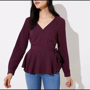 Plum Wrap Blouse